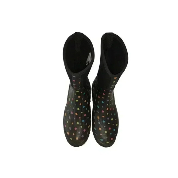 Western Chief DITSY DOT NEOPRENE Multi Polka Dots Rubber Short Boots Sz 7 - Picture 2 of 9